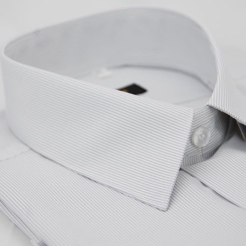 【金安德森】白底黑細紋涼感短袖襯衫