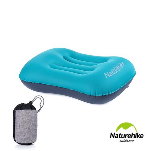 Naturehike 戶外旅行 超輕便攜式口袋充氣睡枕 升級款 孔雀藍