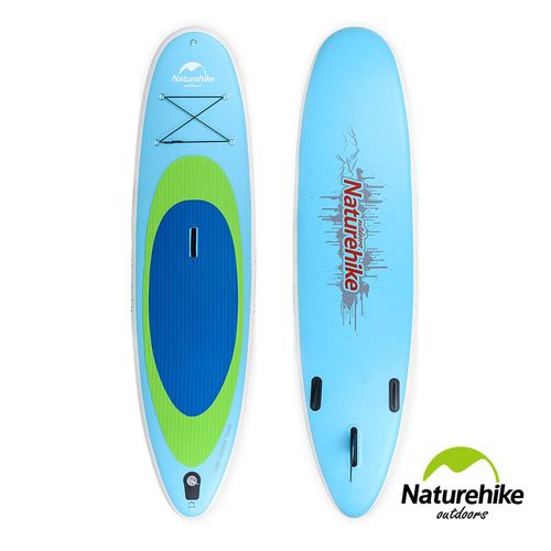 Naturehike 高強度充氣式水上衝浪板 滑水板 附划槳 藍色小號