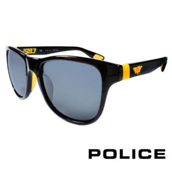 POLICE 義大利警察個性型男眼鏡 - 黃色POS1823－Z42G