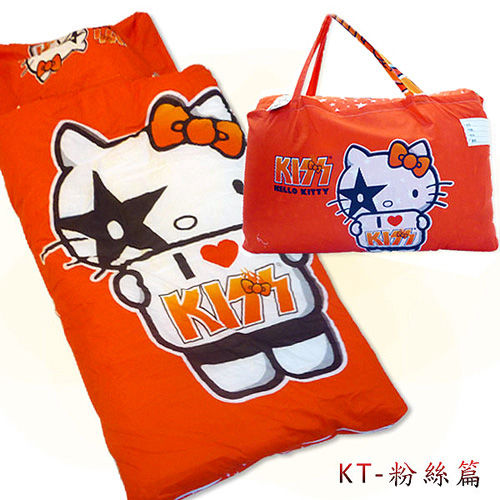 【凱蒂貓HELLO KITTY】我愛KT兒童睡袋-I ♥ KISS篇(4*5尺)