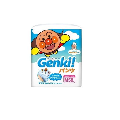 【日本境內麵包超人】GENKI!褲型M58片 (3包x1箱)