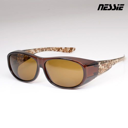 【Nessie尼斯眼鏡】偏光太陽眼鏡-全罩(大理石茶) 