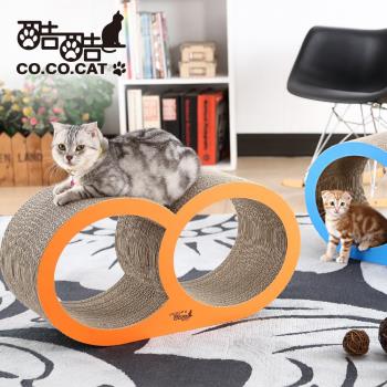 OA本舖 酷酷貓 Co.Co.Cat-雙橡圓-100%台灣製紙箱貓抓板