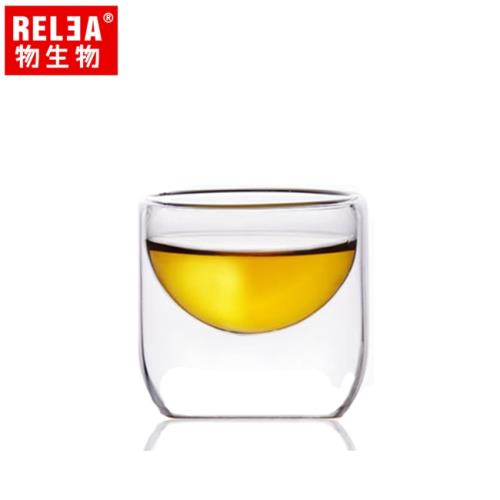 香港RELEA物生物 10ml雙層品茗杯(半圓造型)