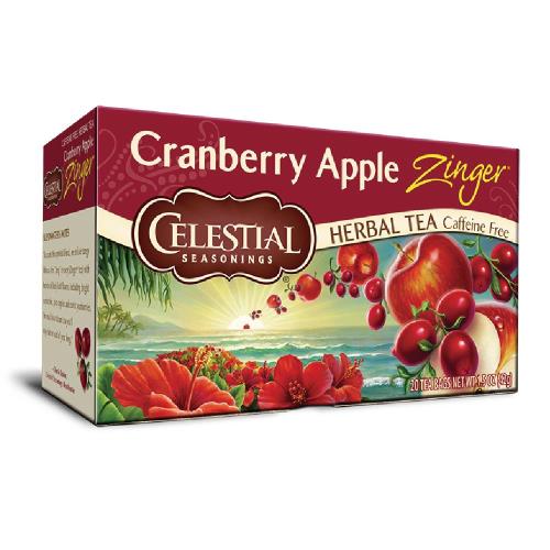 【Celestial 詩尚草本】美國進口 蔓越莓蘋果活力茶2盒優惠組(20環保包 x 2)