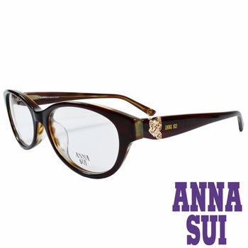 ANNA SUI 日本安娜蘇 質感金屬蝴蝶造型眼鏡(咖啡)AS634-100