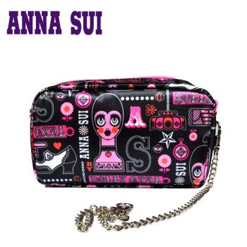 Anna Sui 日本安娜蘇 復古時尚經典花朵流線設計造型太陽眼鏡 (棕) AS873-001