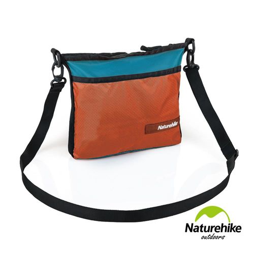 Naturehike 20D休閒輕量防水拼色斜肩背包 防盜包 側背包 橙綠