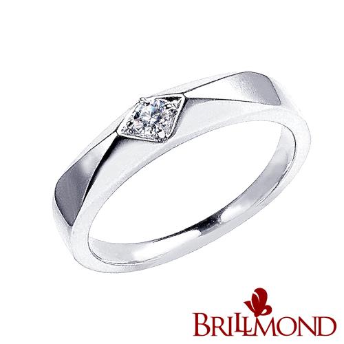 【BRILLMOND】10分 天然鑽石 925銀 真情流露女戒