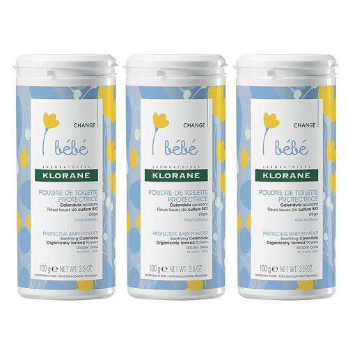 KLORANE蔻蘿蘭 寶寶金盞花細緻爽身粉(100g) 3入組