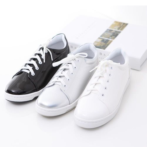 ZUCCA【Z6128】純色亮面皮革休閒鞋-白色/黑色/銀色