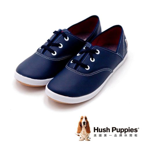 Hush Puppies PUSEY-PU系列 休閒鞋帆布鞋 女鞋-藍