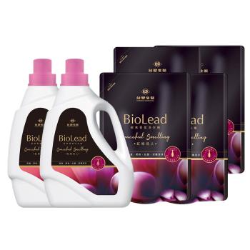 台塑生醫 BioLead經典香氛洗衣精 紅粉佳人x2瓶+4包