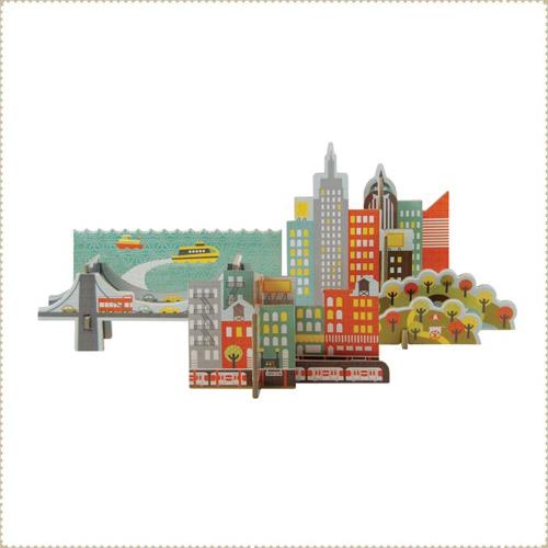 美國Petit Collage - 立體組裝拼圖 - 城市之旅 - 紐約