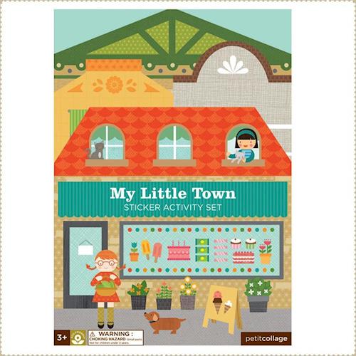 美國Petit Collage - 貼紙遊戲書-我的小城鎮