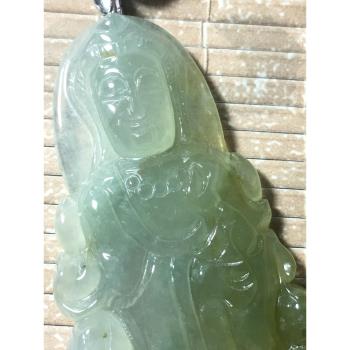 品澐珠寶-緬甸天然A貨 翡翠雙色觀音吊墜