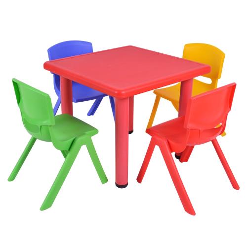 《WSH》韓式撞色多彩兒童遊戲桌椅(一桌二椅)
