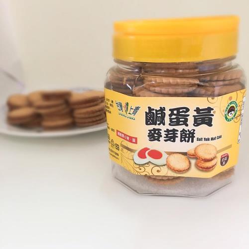 台灣上青 鹹蛋黃麥芽餅 300g/罐 【x6罐】