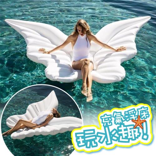 2017年新款加厚 蝴蝶浮排 天使之翼 蝴蝶翅膀 浮床 天使翅膀充氣浮床 水上漂浮氣墊 游泳圈 造型泳圈