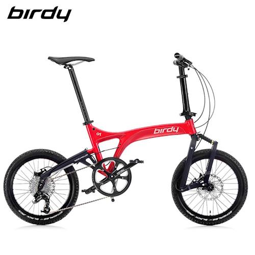 New Birdy(Ⅲ) GT多地形越野 18吋10速前後避震鋁合金折疊單車-黑耀紅