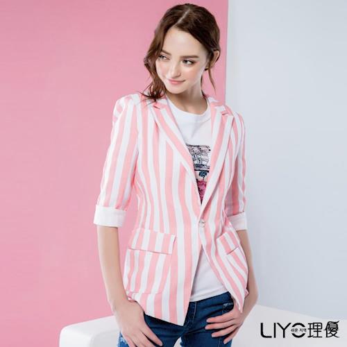 【LIYO理優】韓國外套條紋西裝外套 538012