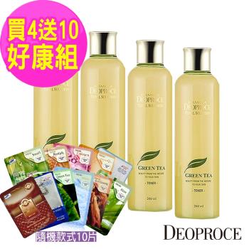 韓國 New加大容量 Deoproce靚膚彈力保濕化妝水260ml x 4入(贈純棉保濕修護面膜10片)