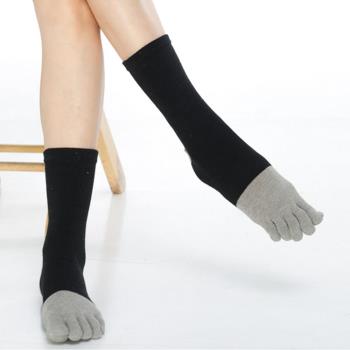 【KEROPPA】可諾帕吸濕排汗竹炭保健1/2五趾襪x2雙C90009-A