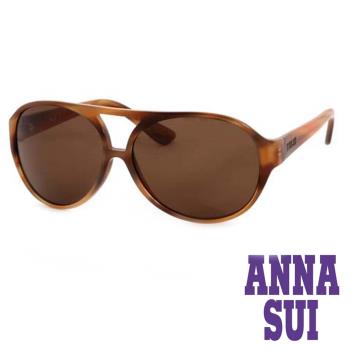 Anna Sui 日本安娜蘇 時尚復古花紋造型太陽眼鏡(咖啡)AS63401