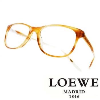 LOEWE 金邊平光眼鏡（咖啡）VLW854-0AGD