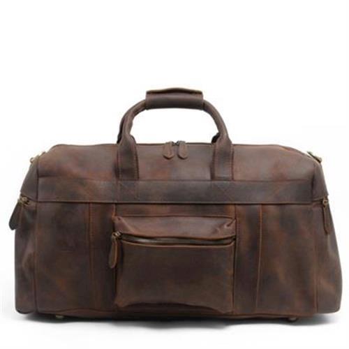 【米蘭精品】手提包瘋馬皮側背包戶外旅行大容量行李袋73nd72