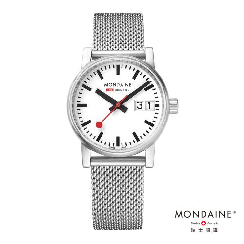  MONDAINE 瑞士國鐵evo2時光走廊腕錶-30mm/米蘭鋼鏈 30210SM