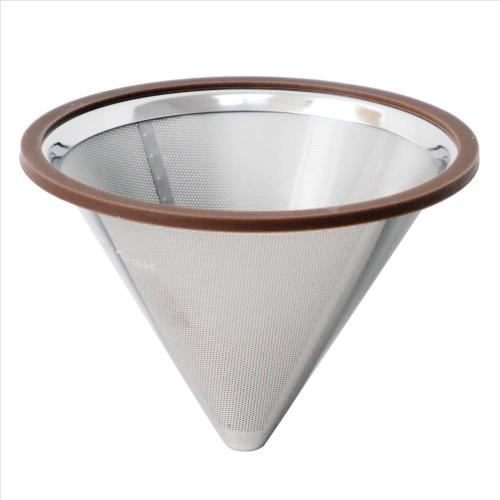 【日本寶馬】1~4杯錐型極細雙層不鏽鋼濾器(HK-S-V02-N)