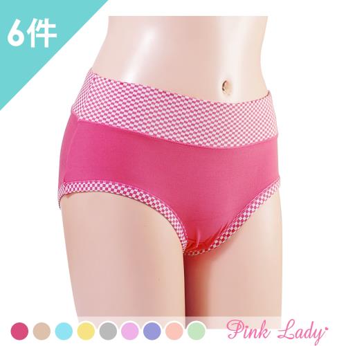 PinkLady 舒適討喜幾何方格紋內褲4203(6件組)