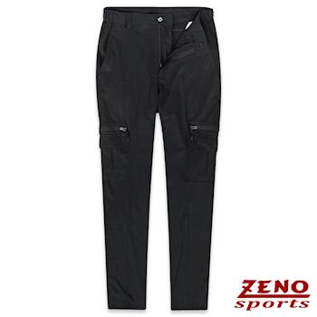 ZENO傑諾 吸濕速乾彈性戶外機能長褲‧黑色M-3XL