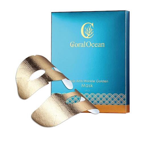 【Coral Ocean】海洋奇肌珊瑚抗皺黃金面膜3片/盒-1盒