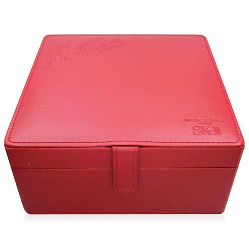 SK-II 收納珠寶盒-紅色(橫長23cm.高10cm.寬23cm)