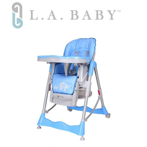 【L.A. Baby】多功能高腳餐椅-腳踏可調款-3色選購