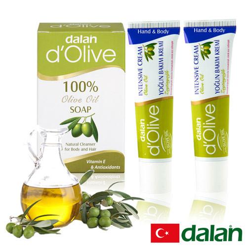 【土耳其dalan】橄欖手工滋養皂150G+橄欖深層強效滋養修護霜 20mlX2   修護組 