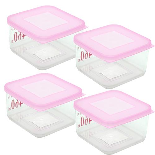 月陽日式方型密封盒4入超值組(PJ-8801X4)