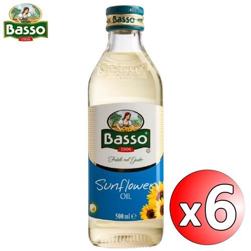 Basso-巴碩義大利葵花油 500ml x6入