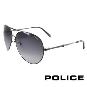 POLICE義大利警察復古時尚經典造型太陽眼鏡(黑) POS8585E0584