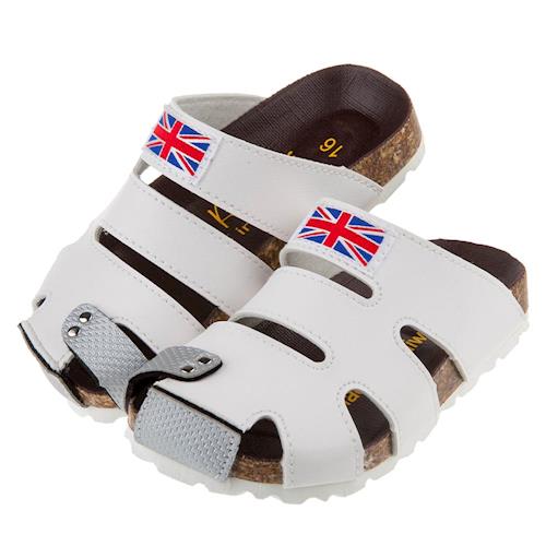 《布布童鞋》英倫風格白色歐風兒童護趾涼鞋(16~21公分) [ T7I112M ] 白色款