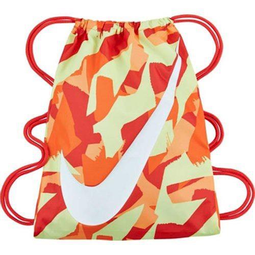 Nike 2017兒童時尚Logo標誌柑桔色迷彩抽繩小背包(預購)