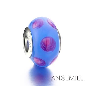 Angemiel安婕米 925純銀珠飾 靛藍點點 琉璃珠
