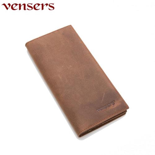 vensers小牛皮潮流個性皮夾瘋馬皮長夾NB810001