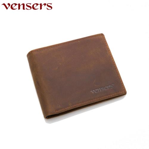 vensers小牛皮潮流個性皮夾瘋馬皮短夾NB600501