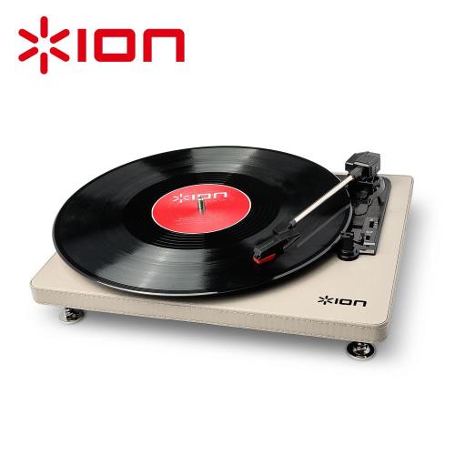 ION Audio Compact LP 摩登皮革黑膠唱機 - 奶油白