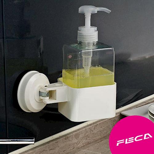 FECA非卡 無痕強力吸盤 方型置物架(白) 