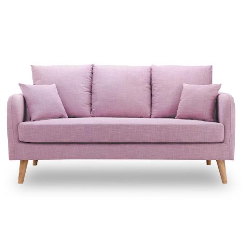 【時尚屋】卡洛兒沙發三人座粉紫色MT7-322-8免組裝/免運費/沙發